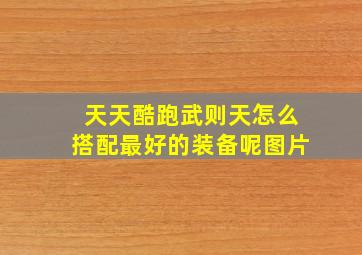 天天酷跑武则天怎么搭配最好的装备呢图片