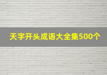 天字开头成语大全集500个