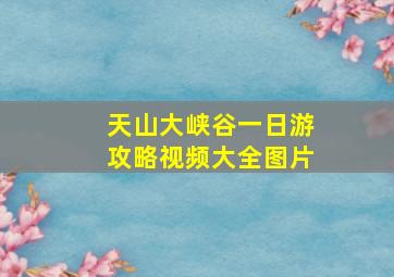 天山大峡谷一日游攻略视频大全图片