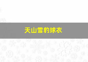 天山雪豹球衣