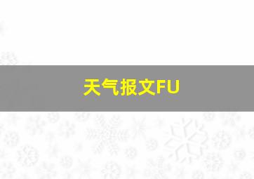 天气报文FU