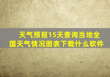 天气预报15天查询当地全国天气情况图表下载什么软件