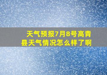 天气预报7月8号高青县天气情况怎么样了啊