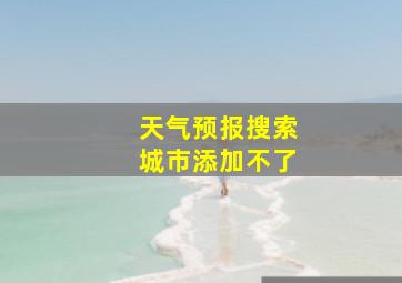 天气预报搜索城市添加不了