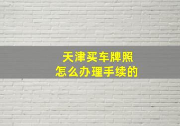 天津买车牌照怎么办理手续的