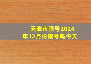 天津市限号2024年12月份限号吗今天