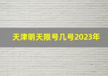 天津明天限号几号2023年