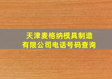 天津麦格纳模具制造有限公司电话号码查询