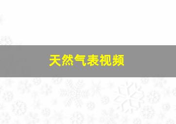 天然气表视频