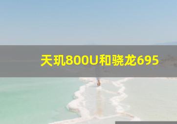 天玑800U和骁龙695