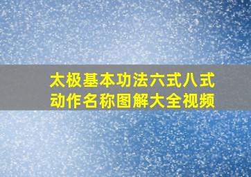 太极基本功法六式八式动作名称图解大全视频