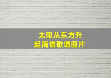 太阳从东方升起简谱歌谱图片