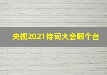 央视2021诗词大会哪个台