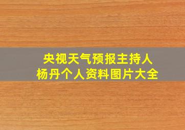 央视天气预报主持人杨丹个人资料图片大全