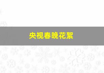 央视春晚花絮