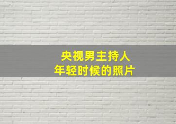 央视男主持人年轻时候的照片