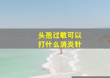 头孢过敏可以打什么消炎针