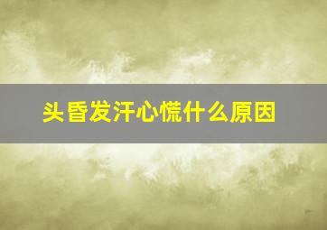 头昏发汗心慌什么原因