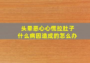 头晕恶心心慌拉肚子什么病因造成的怎么办