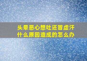 头晕恶心想吐还冒虚汗什么原因造成的怎么办