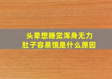 头晕想睡觉浑身无力肚子容易饿是什么原因