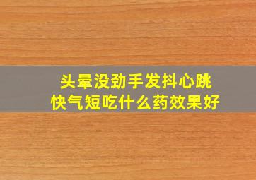 头晕没劲手发抖心跳快气短吃什么药效果好