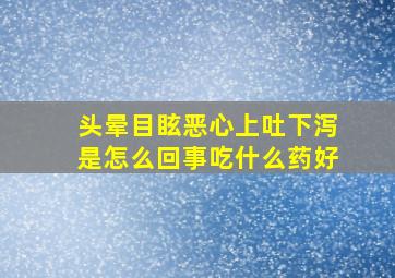 头晕目眩恶心上吐下泻是怎么回事吃什么药好