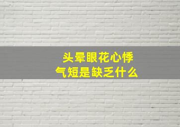 头晕眼花心悸气短是缺乏什么