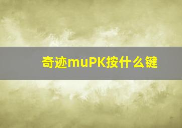 奇迹muPK按什么键