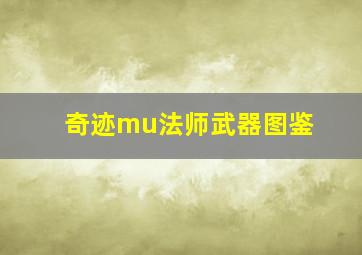 奇迹mu法师武器图鉴