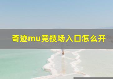 奇迹mu竞技场入口怎么开