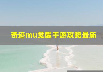 奇迹mu觉醒手游攻略最新