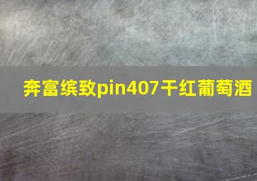 奔富缤致pin407干红葡萄酒