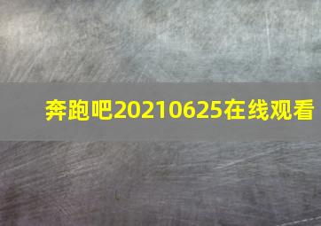 奔跑吧20210625在线观看