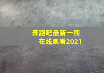 奔跑吧最新一期在线观看2021