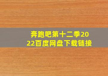 奔跑吧第十二季2022百度网盘下载链接