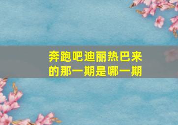 奔跑吧迪丽热巴来的那一期是哪一期