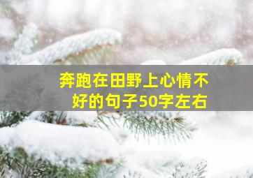 奔跑在田野上心情不好的句子50字左右