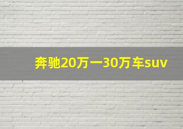 奔驰20万一30万车suv