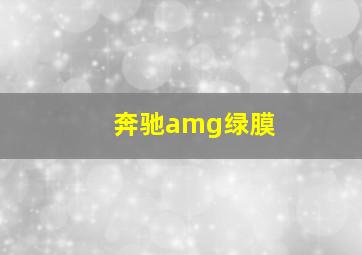 奔驰amg绿膜