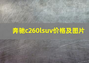 奔驰c260lsuv价格及图片