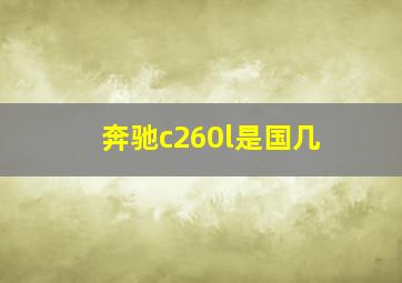 奔驰c260l是国几