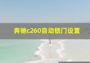 奔驰c260自动锁门设置