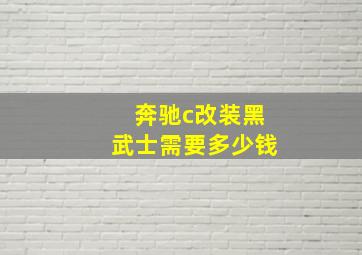 奔驰c改装黑武士需要多少钱