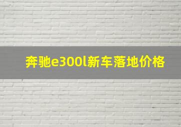 奔驰e300l新车落地价格