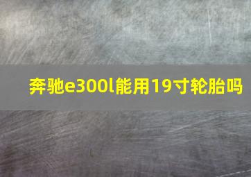 奔驰e300l能用19寸轮胎吗