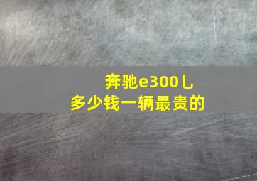 奔驰e300乚多少钱一辆最贵的