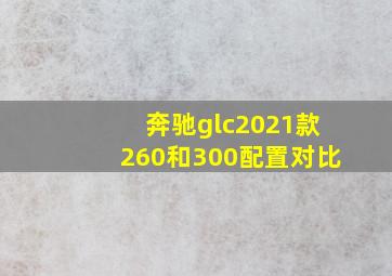 奔驰glc2021款260和300配置对比