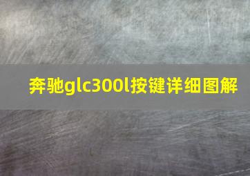 奔驰glc300l按键详细图解