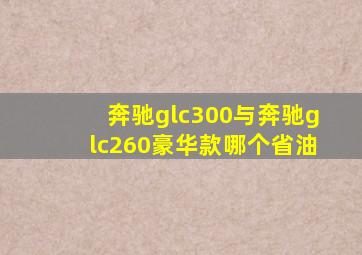 奔驰glc300与奔驰glc260豪华款哪个省油